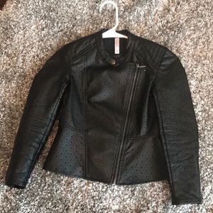 Girls Faux Leather Jacket